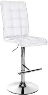 Barhocker Peking V2 Kunstleder chrom - wei�