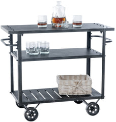 Servierwagen Spring - antik silber