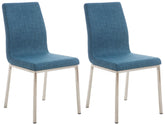 2er Set Esszimmerstühle Colmar Stoff - blau