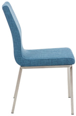 2er Set Esszimmerstühle Colmar Stoff - blau