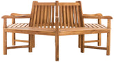 Baumbank Sonja mit Armlehnen 200 cm - teak