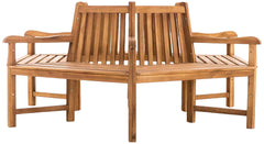 Baumbank Sonja mit Armlehnen 200 cm - teak