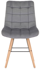 Stuhl Leni Samt - grau