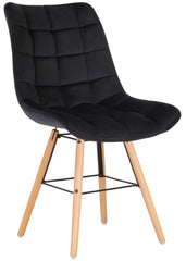 2er Set Stühle Leni Samt - schwarz
