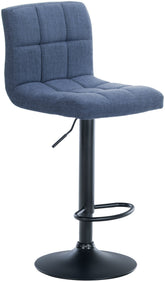 Barhocker Calma Stoff schwarz - blau