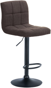 Barhocker Calma Stoff schwarz - braun