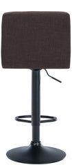 Barhocker Calma Stoff schwarz - braun