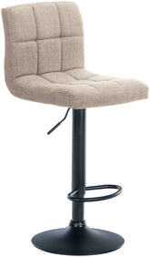 Barhocker Calma Stoff schwarz - creme