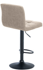 Barhocker Calma Stoff schwarz - creme