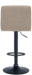 Barhocker Calma Stoff schwarz - creme