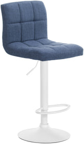 Barhocker Calma Stoff wei� - blau