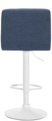 Barhocker Calma Stoff wei� - blau