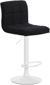 Barhocker Calma Stoff wei� - schwarz
