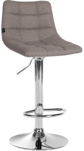 Barhocker Jerry Stoff chrom - grau