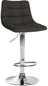 Barhocker Jerry Stoff chrom - dunkelgrau