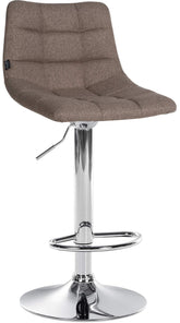 Barhocker Jerry Stoff chrom - taupe
