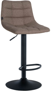 Barhocker Jerry Stoff schwarz - taupe
