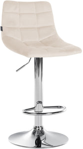 Barhocker Jerry Samt chrom - creme