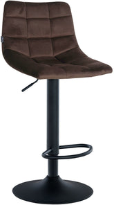 Barhocker Jerry Samt schwarz - braun