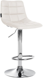 Barhocker Jerry Kunstleder chrom - wei�