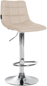 Barhocker Jerry Kunstleder chrom - creme