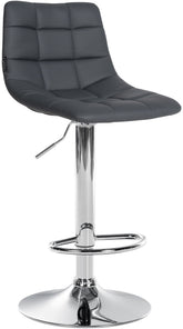 Barhocker Jerry Kunstleder chrom - grau