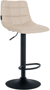 Barhocker Jerry Kunstleder schwarz - creme