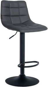 Barhocker Jerry Kunstleder schwarz - grau