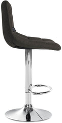 Barhocker Jerry Stoff chrom - dunkelgrau