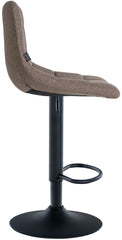Barhocker Jerry Stoff schwarz - taupe