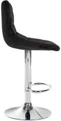 Barhocker Jerry Samt chrom - schwarz
