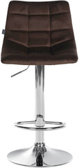Barhocker Jerry Samt chrom - braun