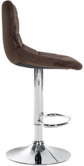 Barhocker Jerry Samt chrom - braun
