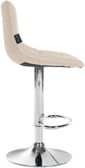 Barhocker Jerry Kunstleder chrom - creme