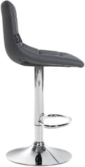Barhocker Jerry Kunstleder chrom - grau