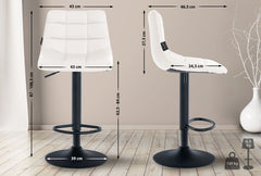 Barhocker Jerry Kunstleder schwarz - wei�