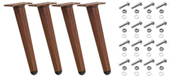 4er Set M�belf��e 21 cm - dunkelbraun