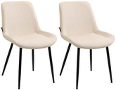 2er Set Esszimmerstühle Victoria Samt - creme