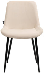 2er Set Esszimmerstühle Victoria Samt - creme