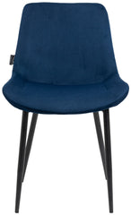 2er Set Esszimmerstühle Victoria Samt - blau