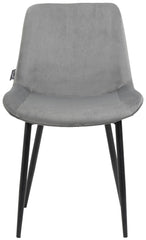 2er Set Esszimmerstühle Victoria Samt - grau