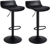 2er Set Barhocker Aveiro Kunstleder - schwarz
