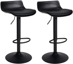 2er Set Barhocker Aveiro Kunstleder - schwarz