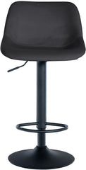 Barhocker Loft Samt - schwarz