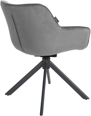 Stuhl Westport Samt - grau
