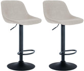 2er Set Barhocker Loft Stoff - creme