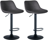2er Set Barhocker Loft Samt - dunkelgrau