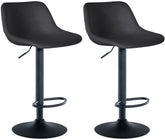 2er Set Barhocker Loft Samt - schwarz