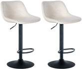 2er Set Barhocker Loft Samt - creme