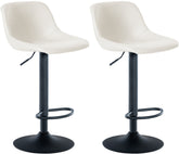 2er Set Barhocker Loft Kunstleder - creme